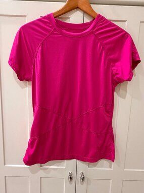 Skirt Sports Fitted Pink Performance Top Size Medium Athletic Running Shirt
